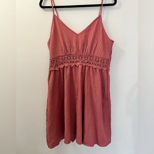 SHEIN Dusty Pink Textured Fabric Dress